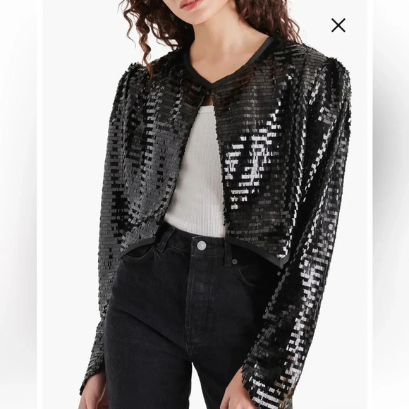Steve Madden Jackets & Blazers - NWT Steve Madden Juliet Sequin Piano Jacket size small black